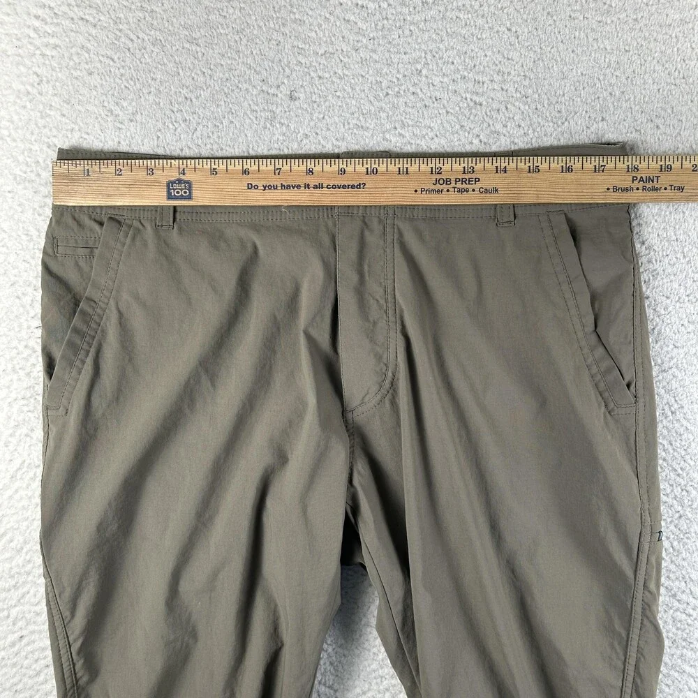Kuhl Pants Mens 35x29 Slax Stretch Lightweight Hiking Outdoor Zip Pocket Khakis